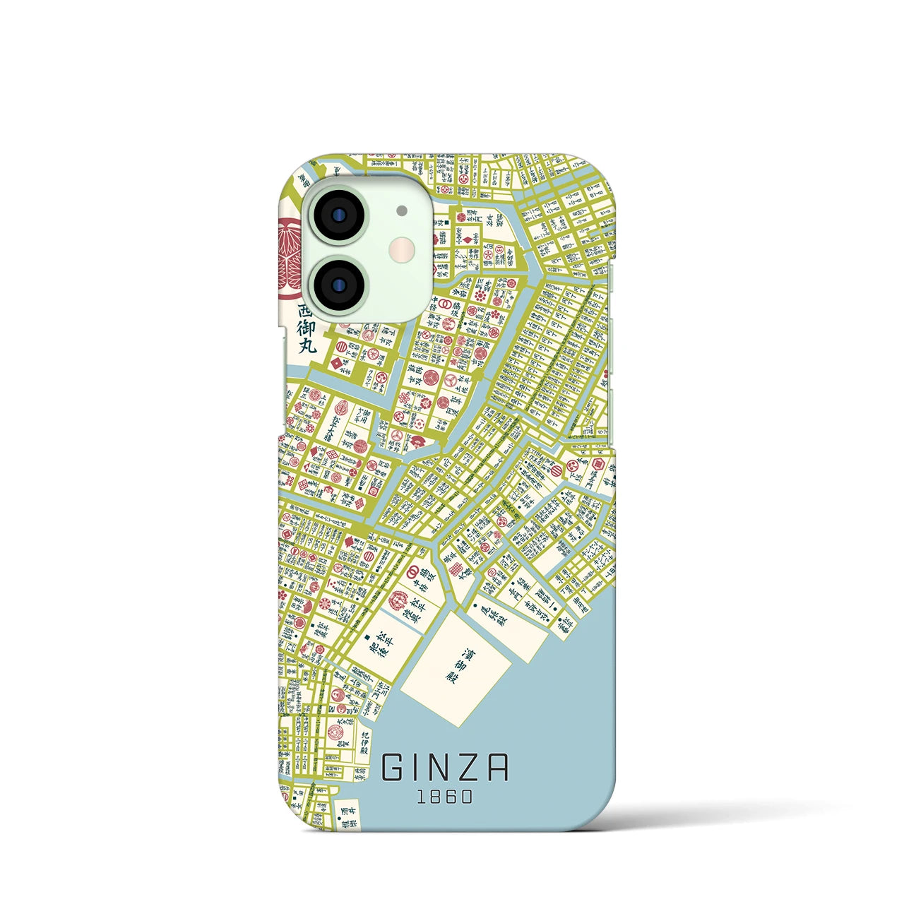 【銀座(東京都)】万延江戸図iPhoneケース(バックカバータイプ)