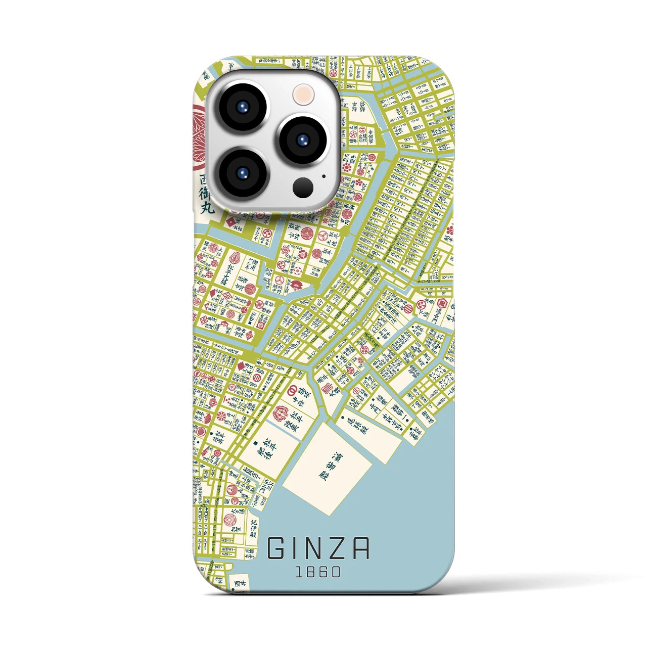 【銀座(東京都)】万延江戸図iPhoneケース(バックカバータイプ)