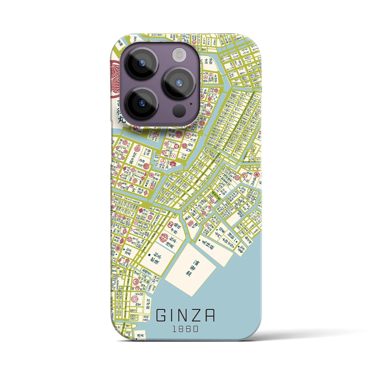 【銀座(東京都)】万延江戸図iPhoneケース(バックカバータイプ)
