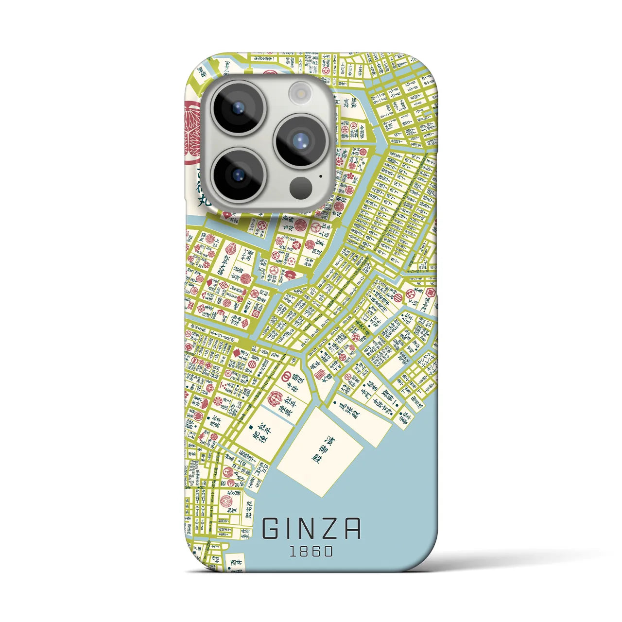 【銀座(東京都)】万延江戸図iPhoneケース(バックカバータイプ)