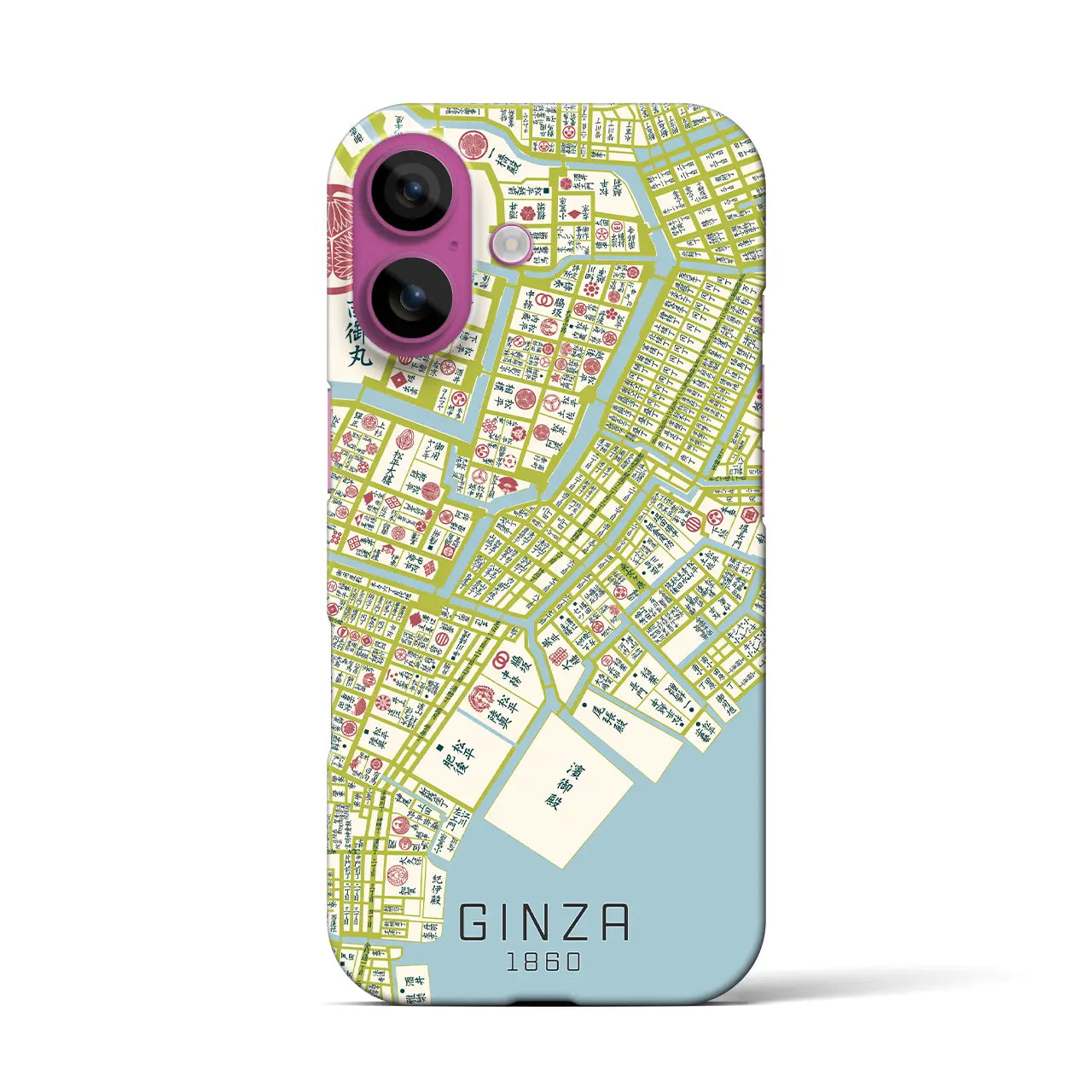 【銀座(東京都)】万延江戸図iPhoneケース(バックカバータイプ)