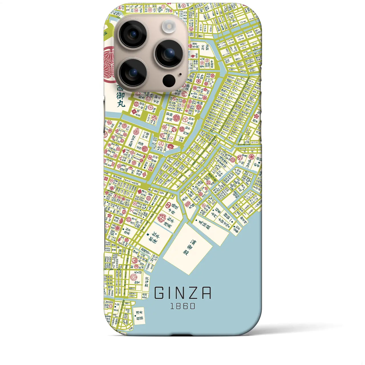 【銀座(東京都)】万延江戸図iPhoneケース(バックカバータイプ)