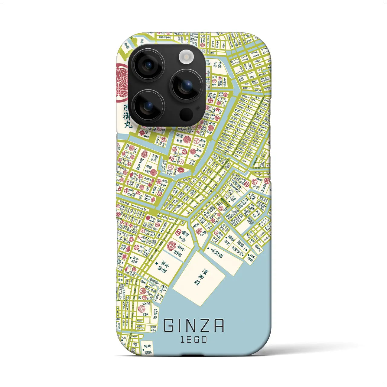 【銀座(東京都)】万延江戸図iPhoneケース(バックカバータイプ)
