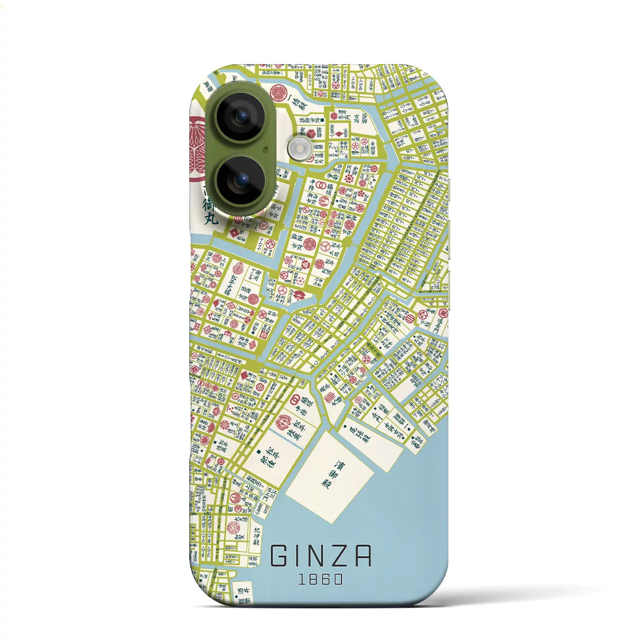 【銀座(東京都)】万延江戸図iPhoneケース(バックカバータイプ)