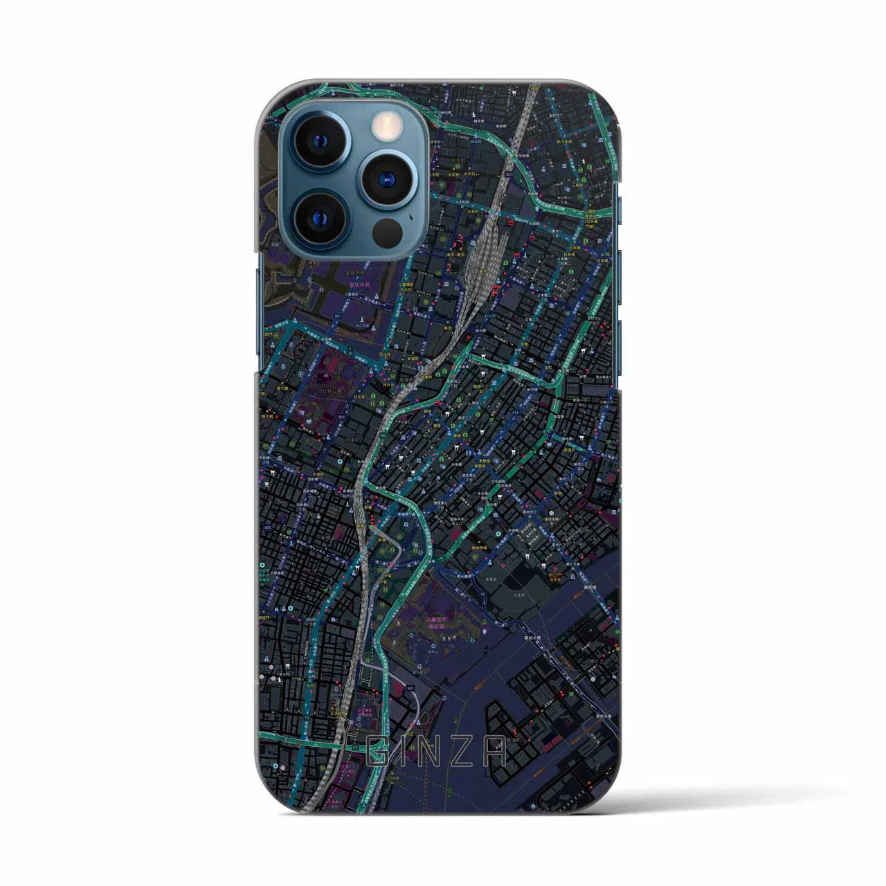 【銀座(東京都)】地図柄iPhoneケース(バックカバータイプ)