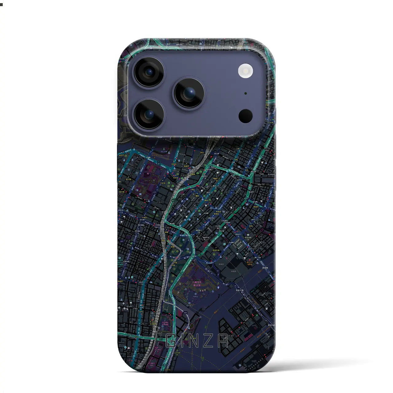 【銀座(東京都)】地図柄iPhoneケース(バックカバータイプ)