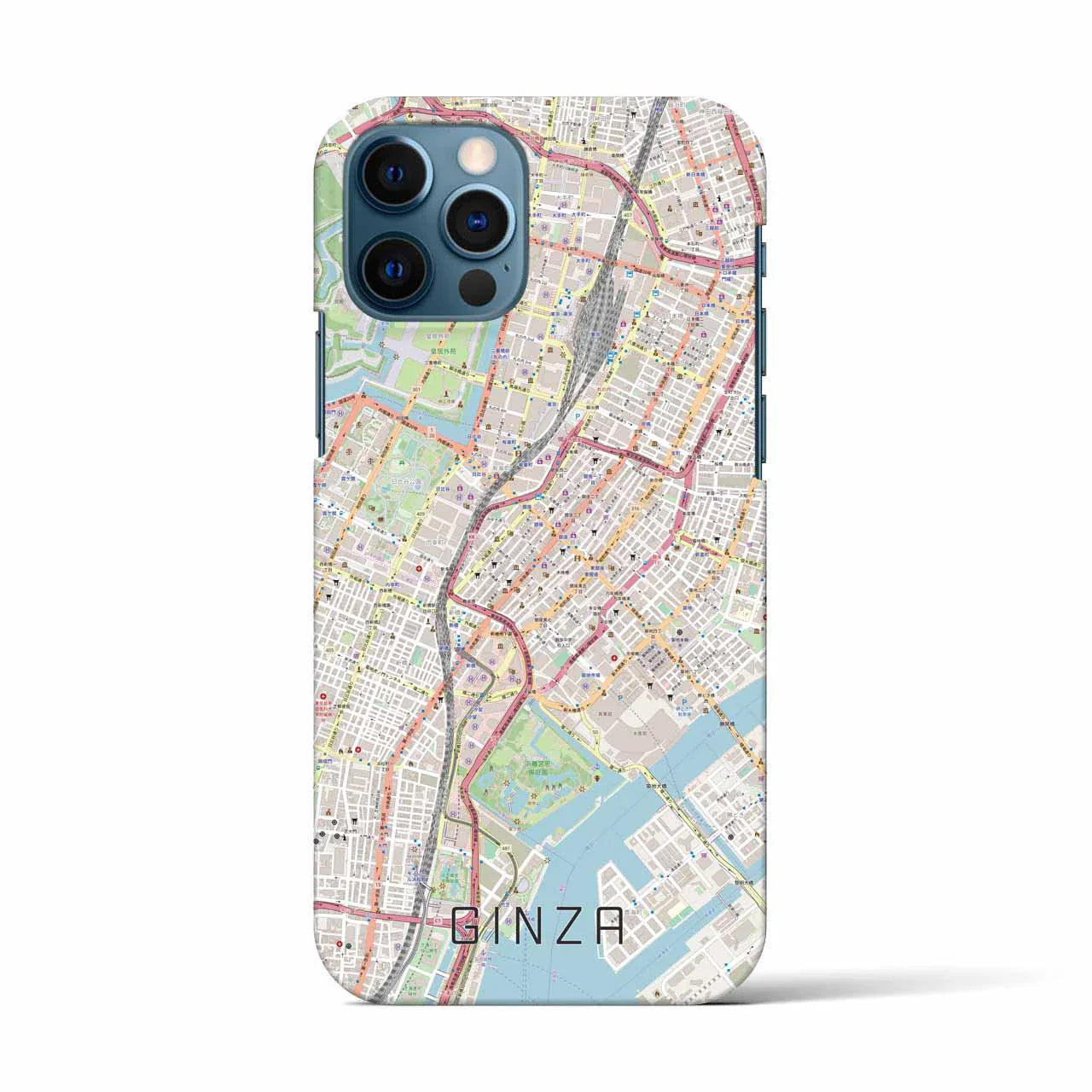 【銀座(東京都)】地図柄iPhoneケース(バックカバータイプ)