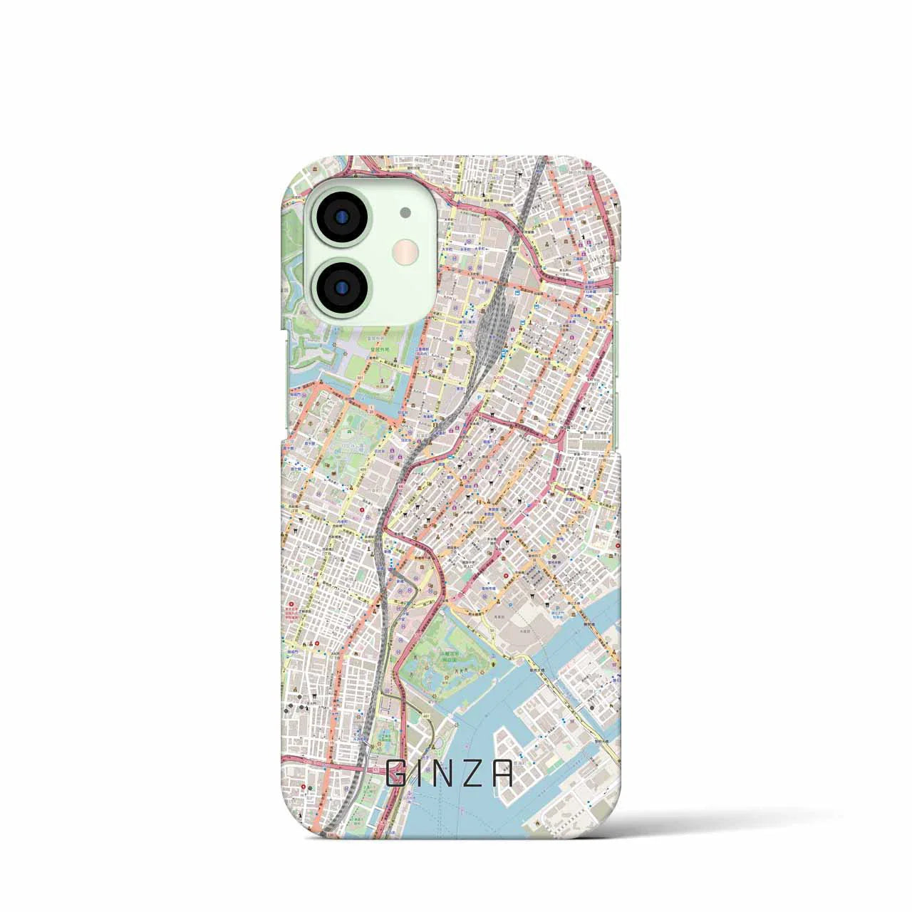 【銀座(東京都)】地図柄iPhoneケース(バックカバータイプ)