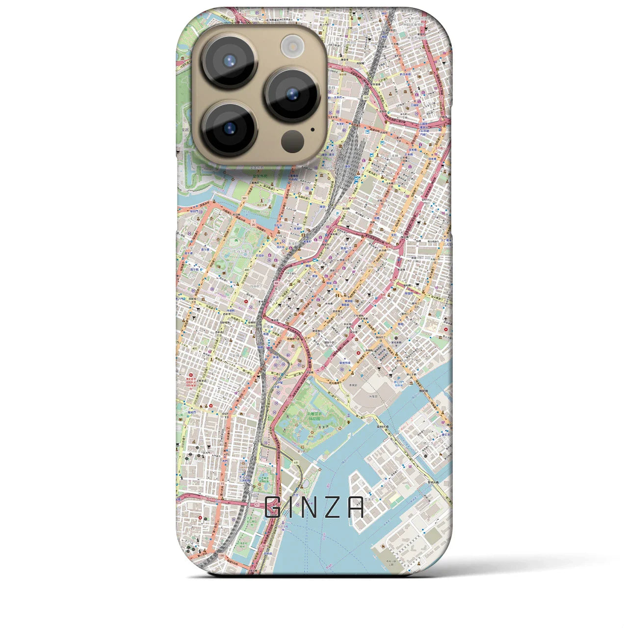 【銀座(東京都)】地図柄iPhoneケース(バックカバータイプ)