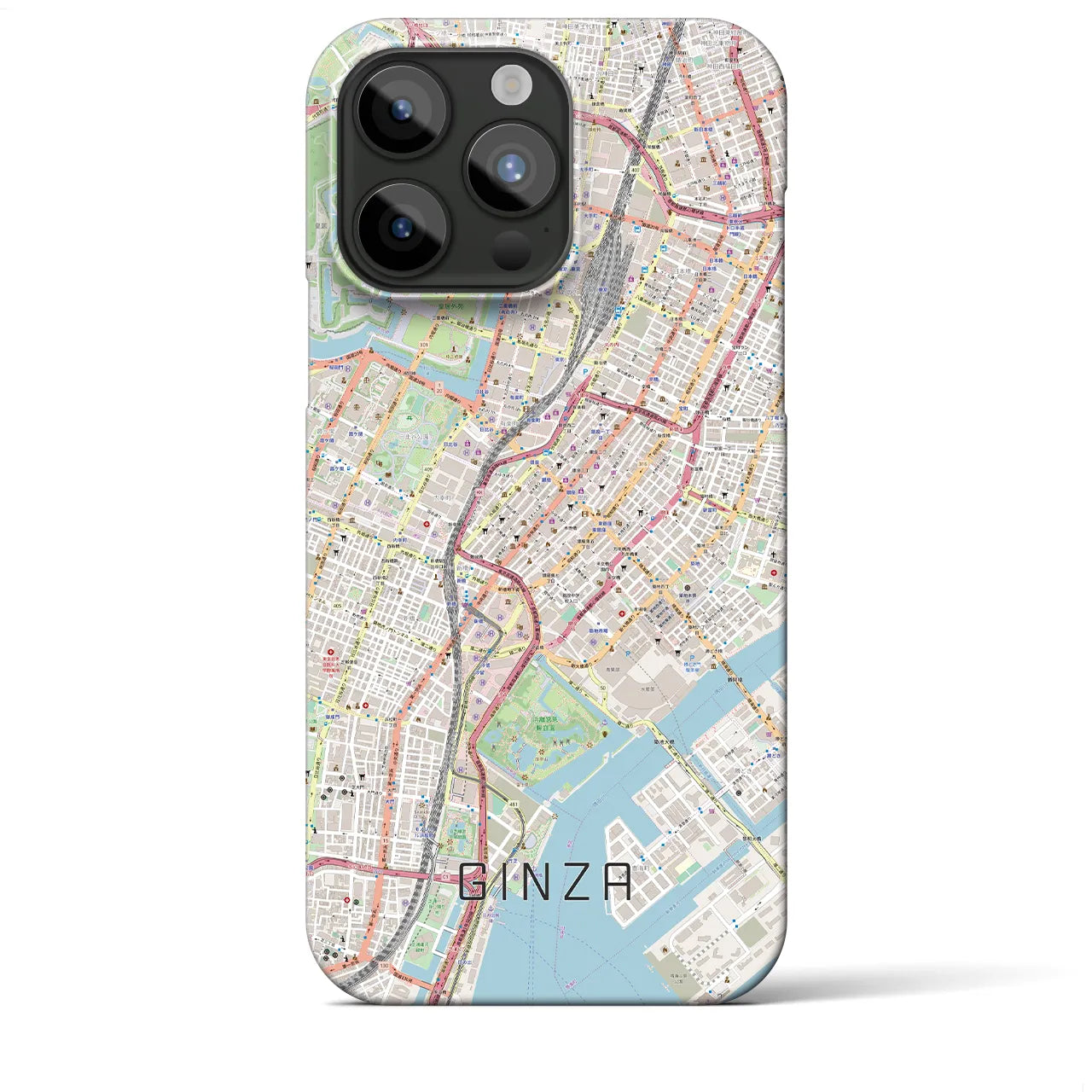 【銀座(東京都)】地図柄iPhoneケース(バックカバータイプ)