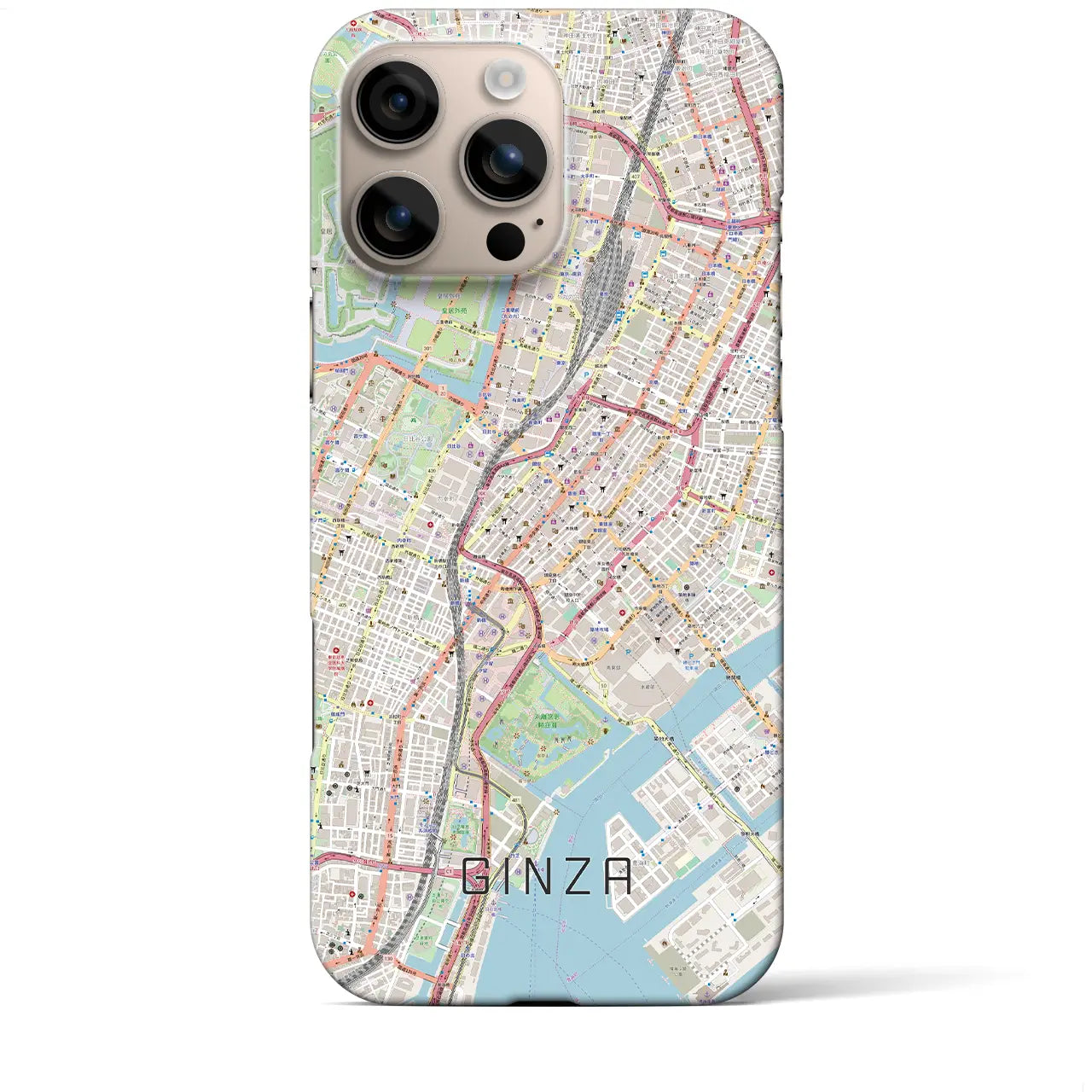 【銀座(東京都)】地図柄iPhoneケース(バックカバータイプ)
