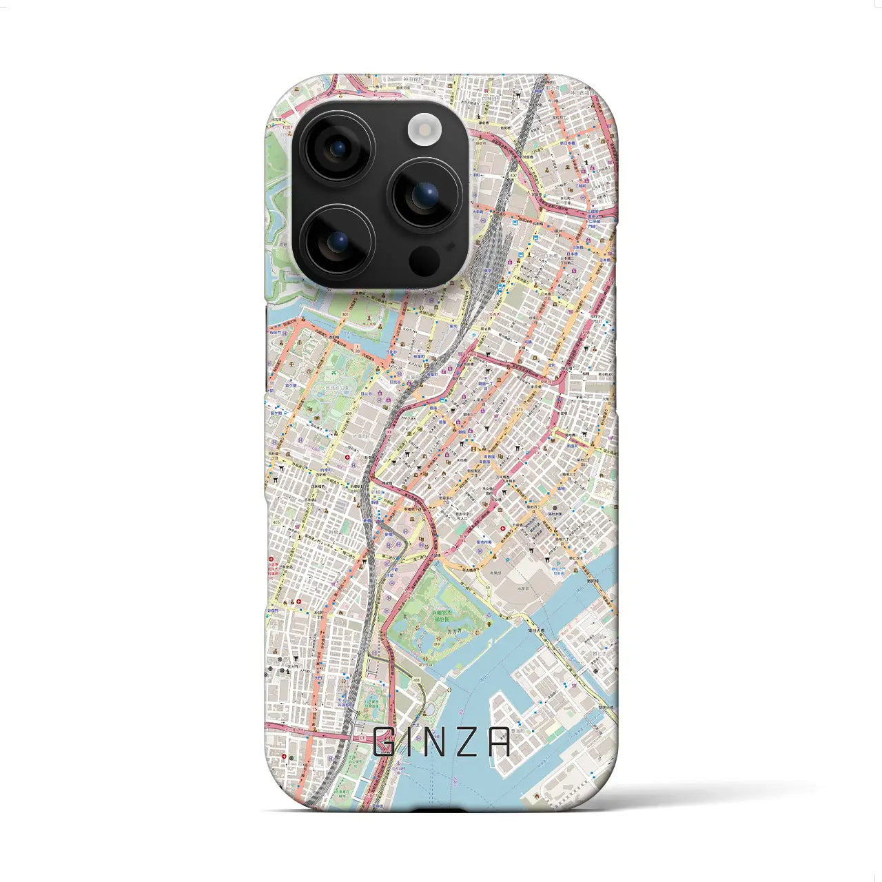 【銀座(東京都)】地図柄iPhoneケース(バックカバータイプ)