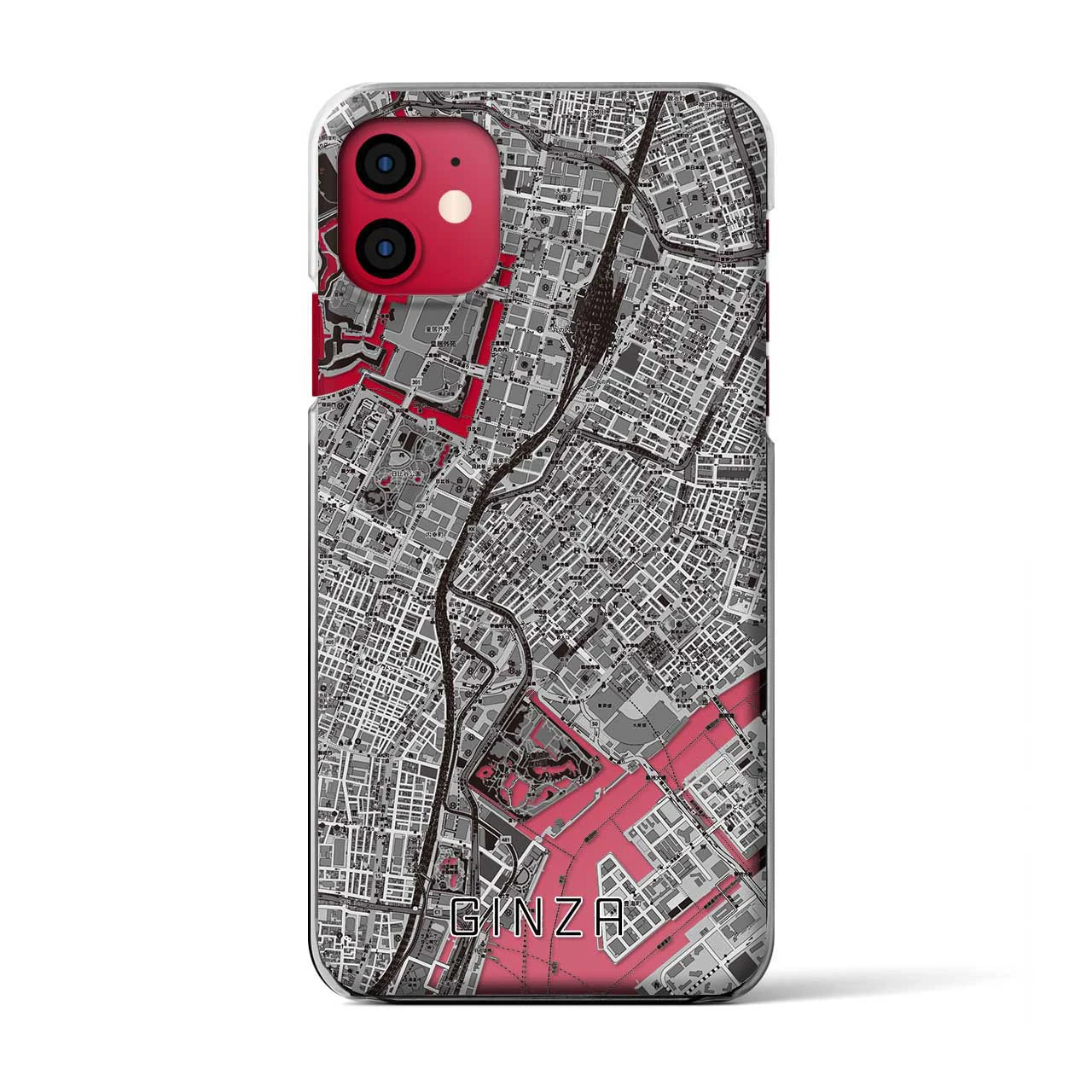 【銀座(東京都)】地図柄iPhoneケース(クリアタイプ)