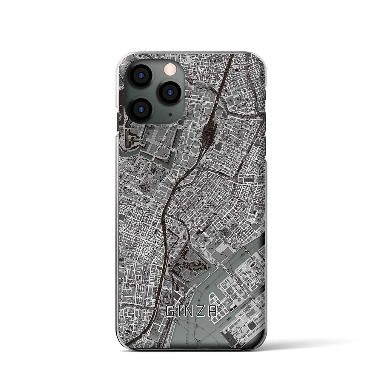 【銀座(東京都)】地図柄iPhoneケース(クリアタイプ)