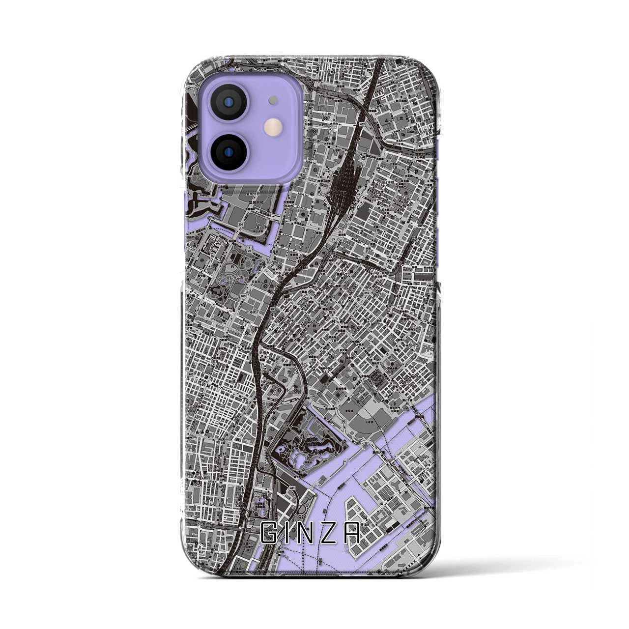 【銀座(東京都)】地図柄iPhoneケース(クリアタイプ)