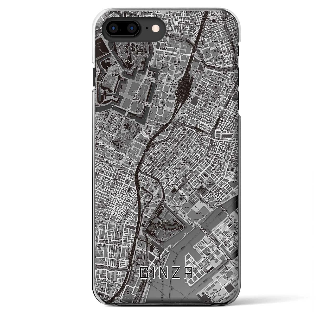 【銀座(東京都)】地図柄iPhoneケース(クリアタイプ)