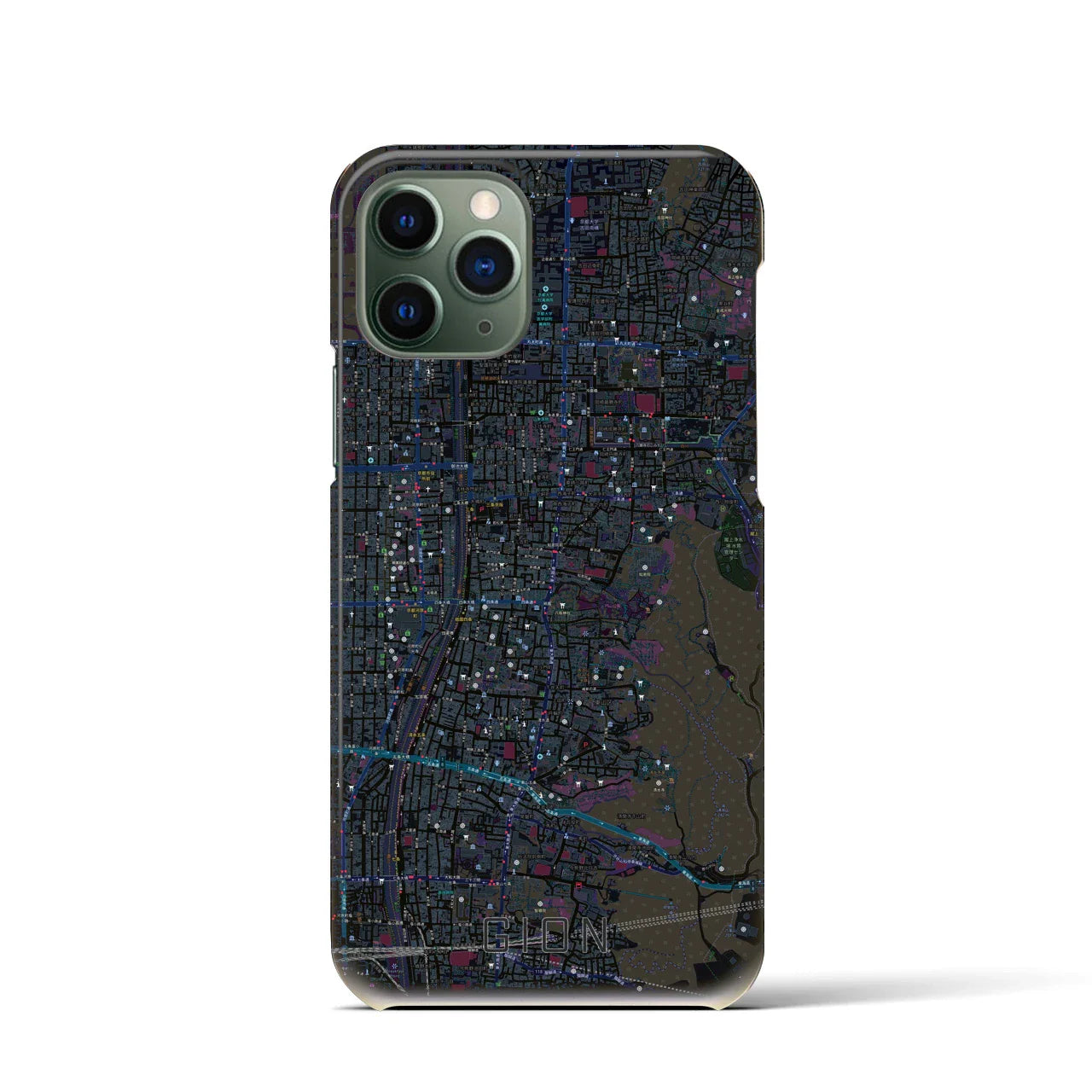 【祇園(京都府)】地図柄iPhoneケース(バックカバータイプ)