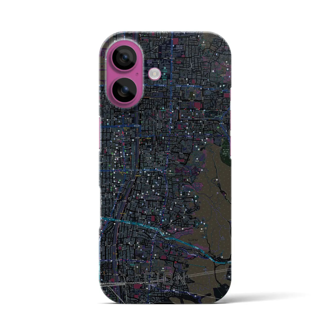 【祇園(京都府)】地図柄iPhoneケース(バックカバータイプ)