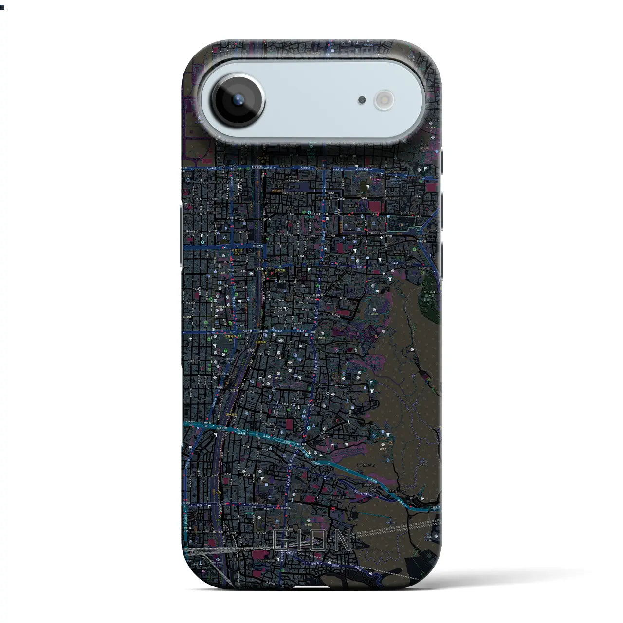 【祇園(京都府)】地図柄iPhoneケース(バックカバータイプ)
