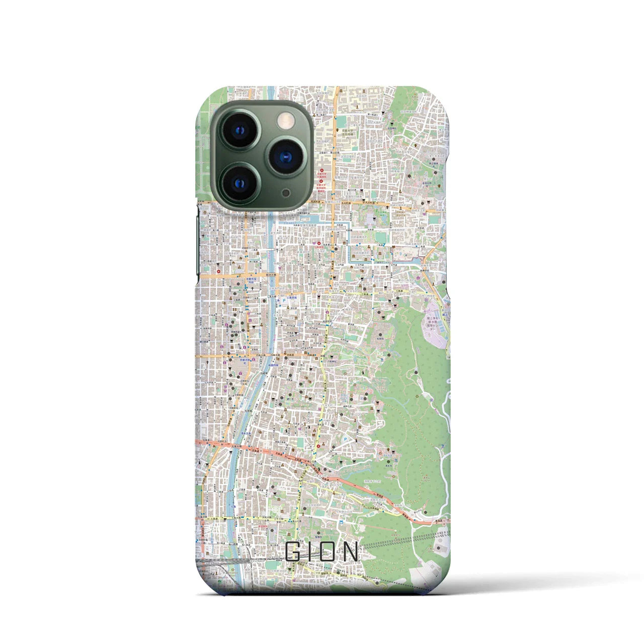 【祇園(京都府)】地図柄iPhoneケース(バックカバータイプ)