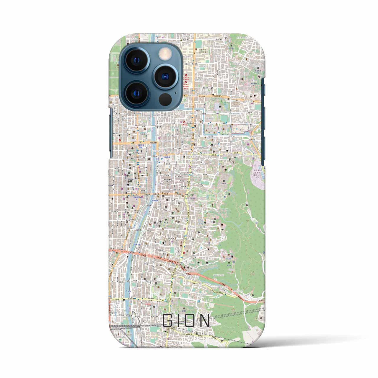【祇園(京都府)】地図柄iPhoneケース(バックカバータイプ)