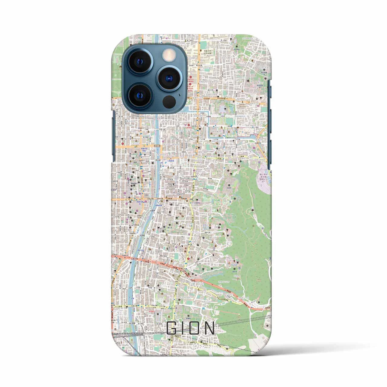 【祇園(京都府)】地図柄iPhoneケース(バックカバータイプ)