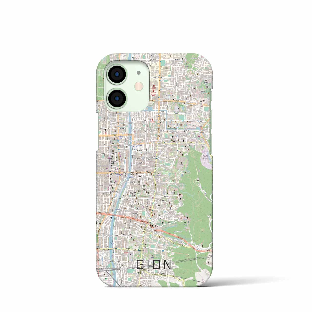 【祇園(京都府)】地図柄iPhoneケース(バックカバータイプ)