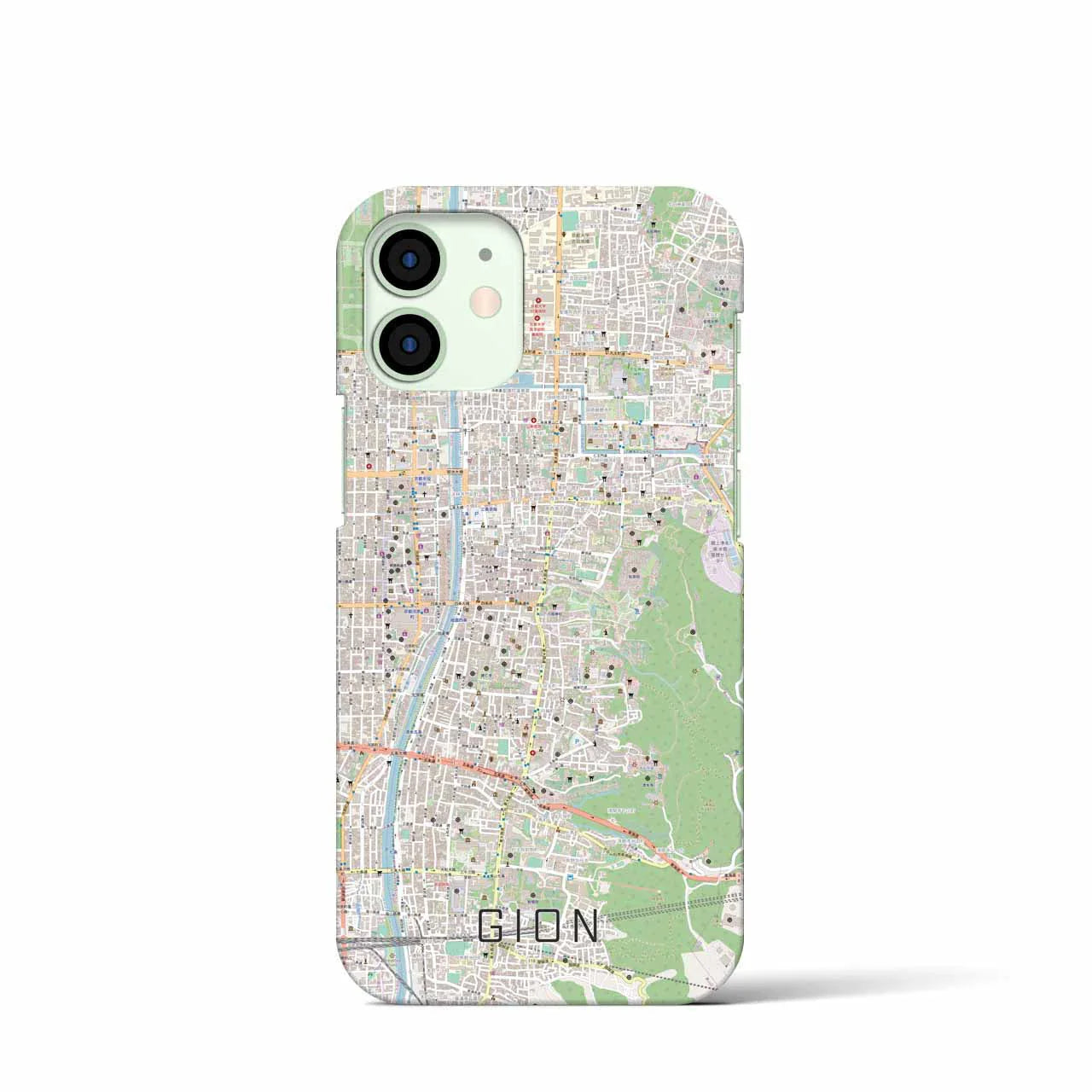 【祇園(京都府)】地図柄iPhoneケース(バックカバータイプ)
