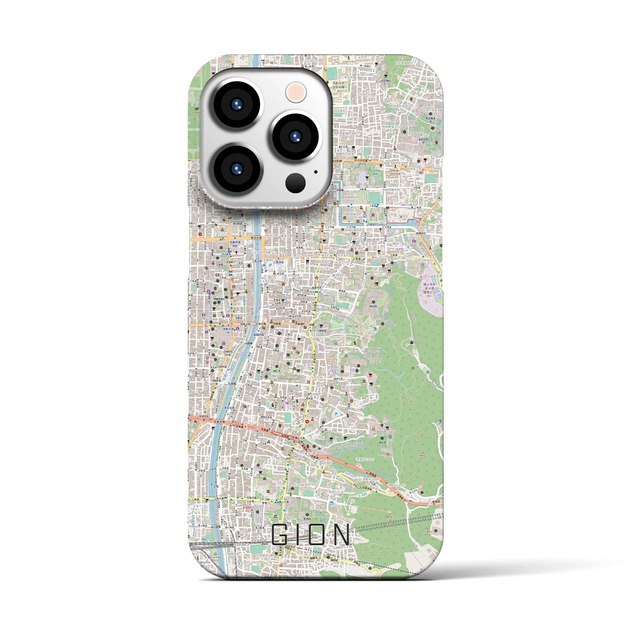 【祇園(京都府)】地図柄iPhoneケース(バックカバータイプ)