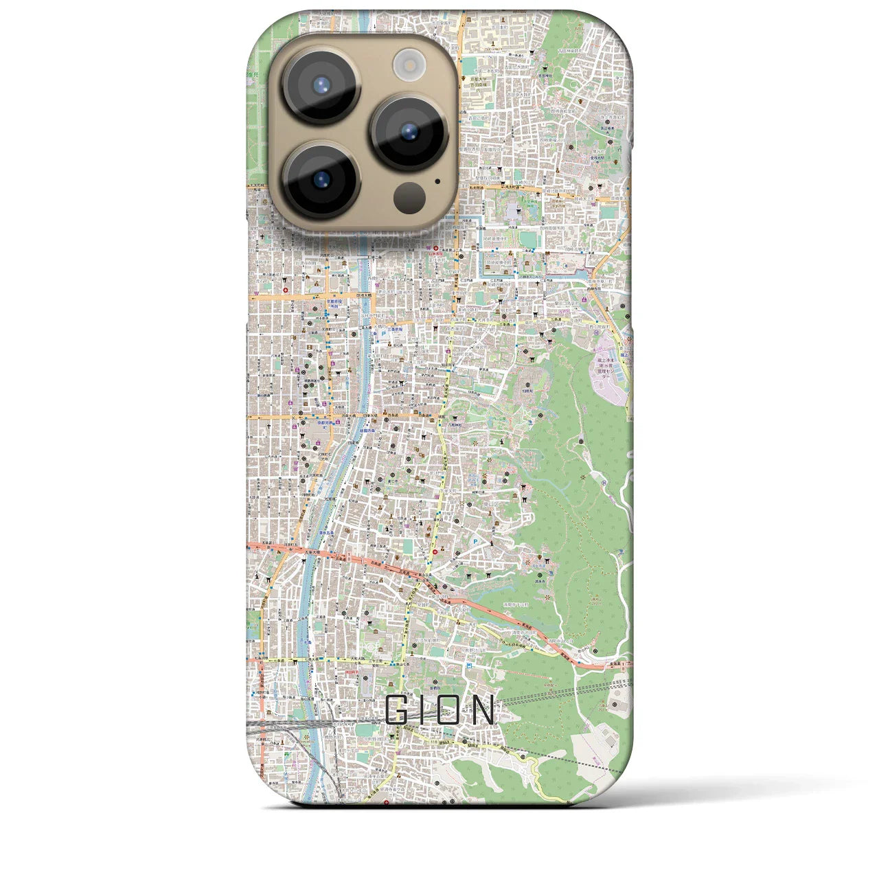 【祇園(京都府)】地図柄iPhoneケース(バックカバータイプ)