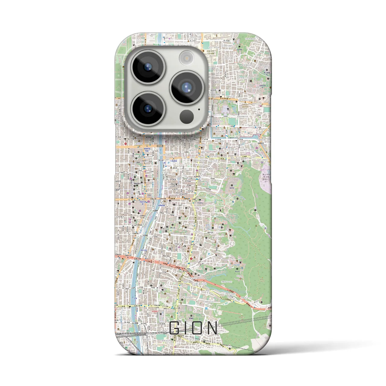 【祇園(京都府)】地図柄iPhoneケース(バックカバータイプ)