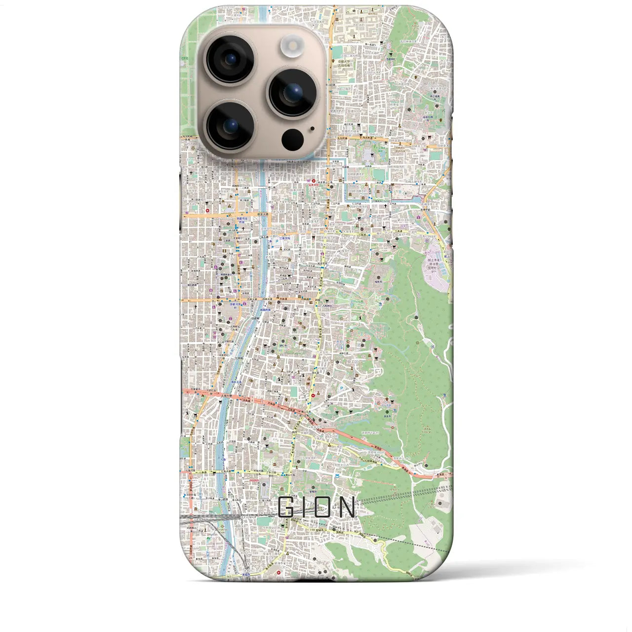 【祇園(京都府)】地図柄iPhoneケース(バックカバータイプ)