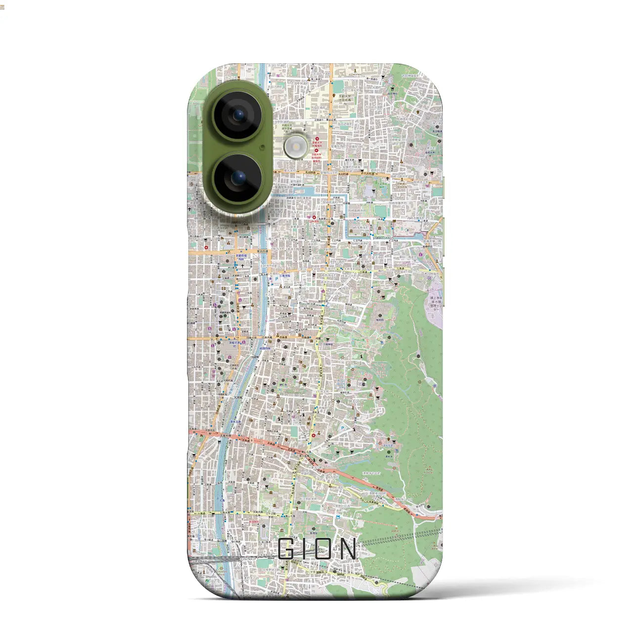 【祇園(京都府)】地図柄iPhoneケース(バックカバータイプ)