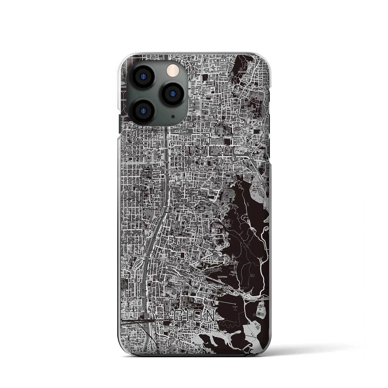 【祇園(京都府)】地図柄iPhoneケース(クリアタイプ)