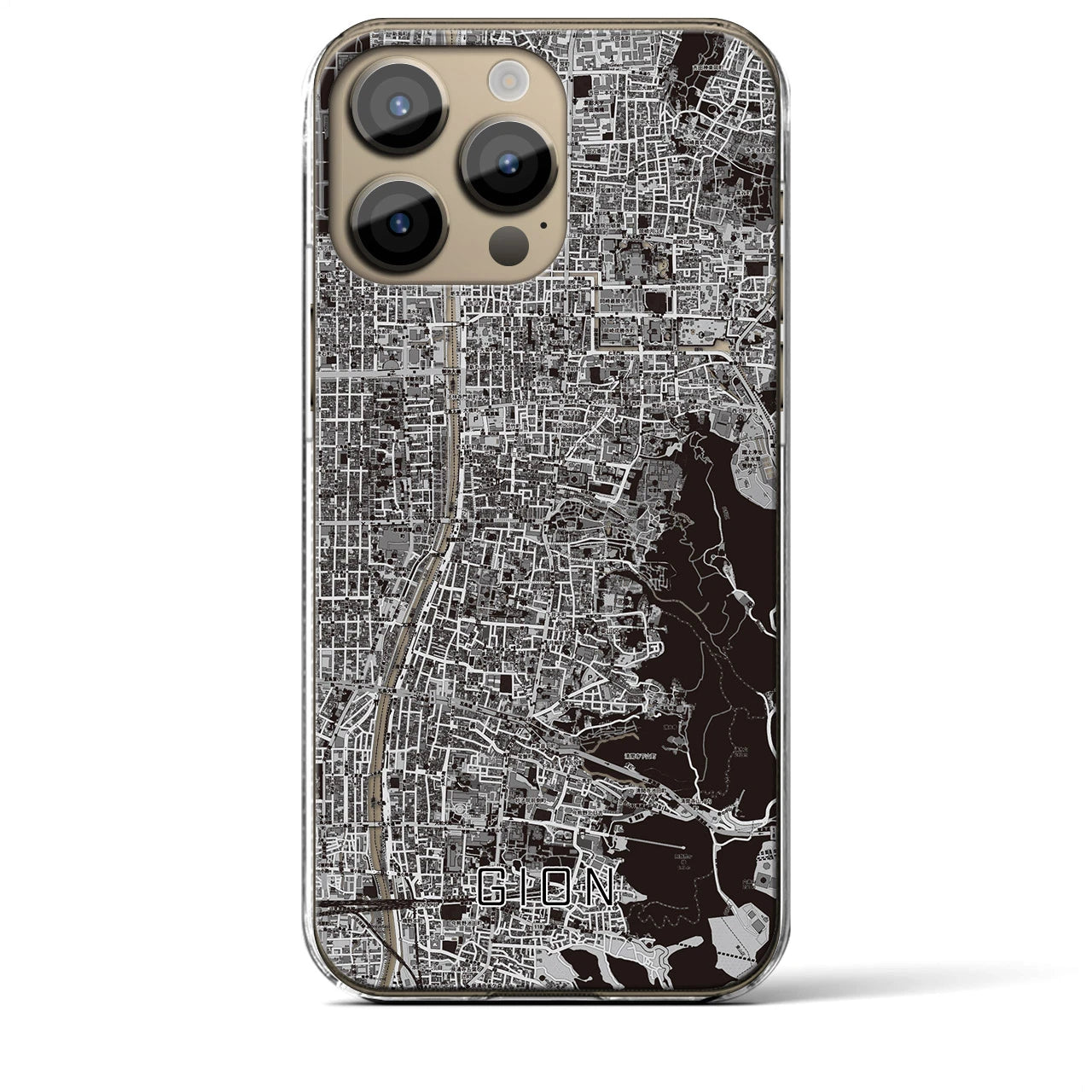 【祇園(京都府)】地図柄iPhoneケース(クリアタイプ)