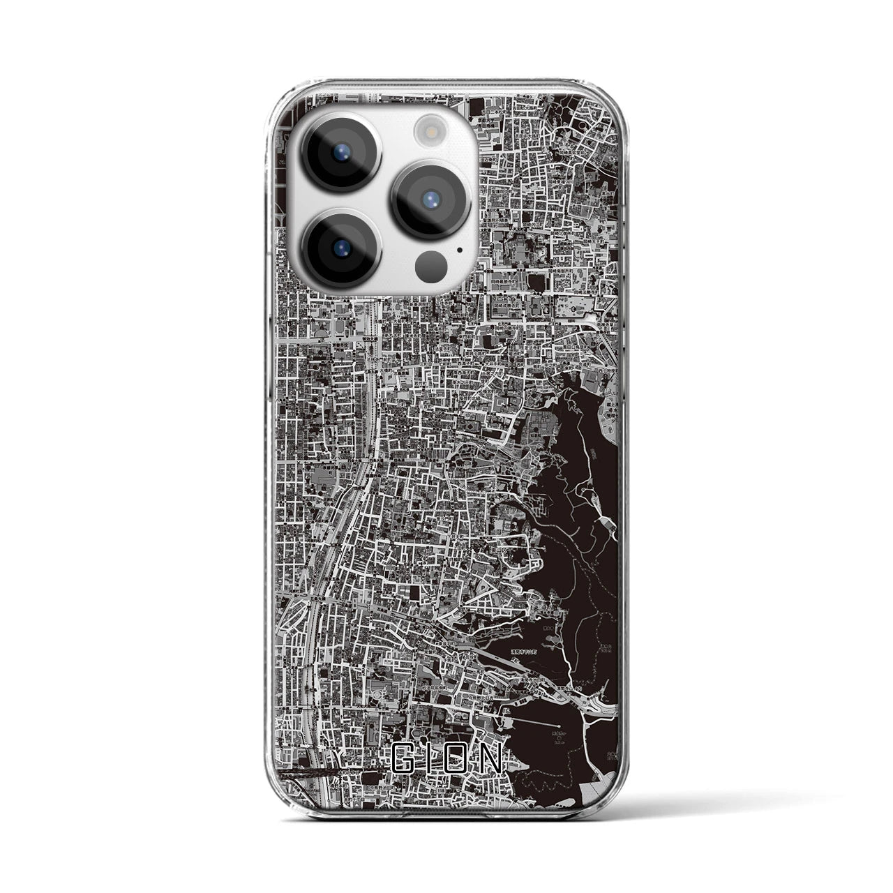 【祇園(京都府)】地図柄iPhoneケース(クリアタイプ)