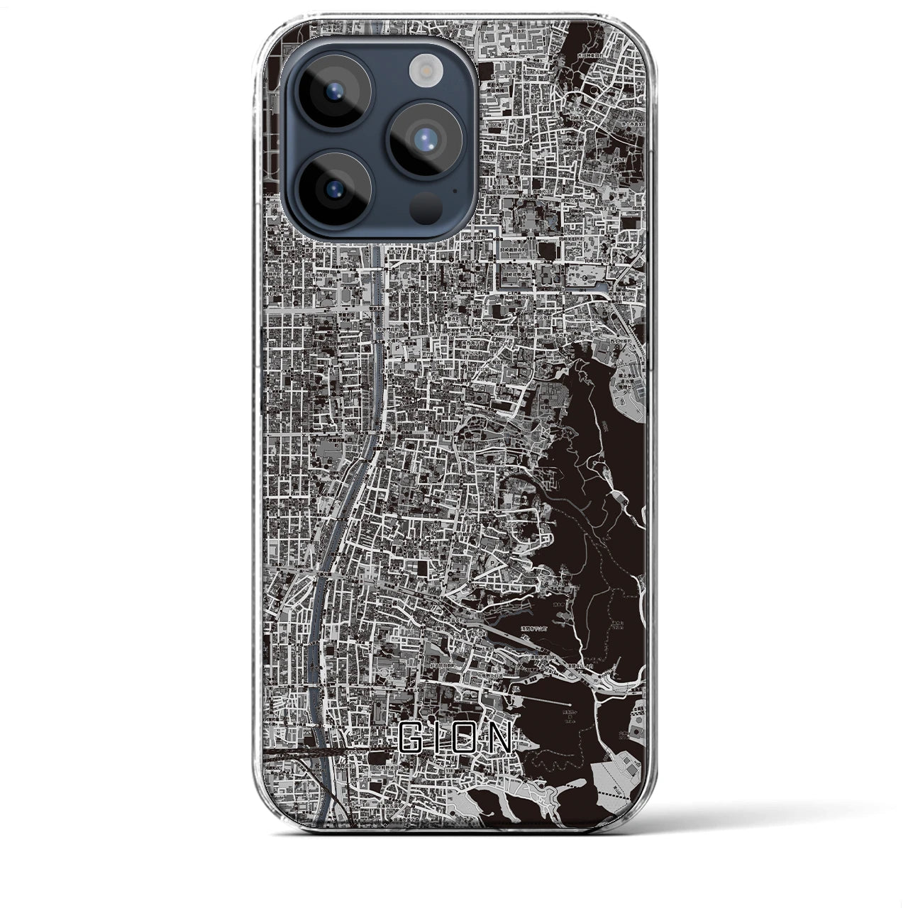 【祇園(京都府)】地図柄iPhoneケース(クリアタイプ)