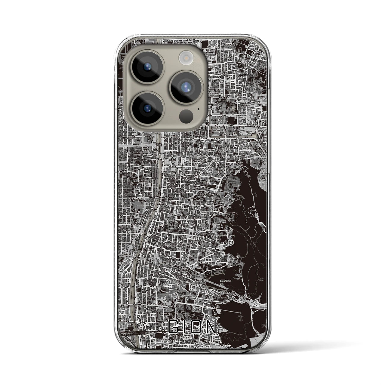 【祇園(京都府)】地図柄iPhoneケース(クリアタイプ)