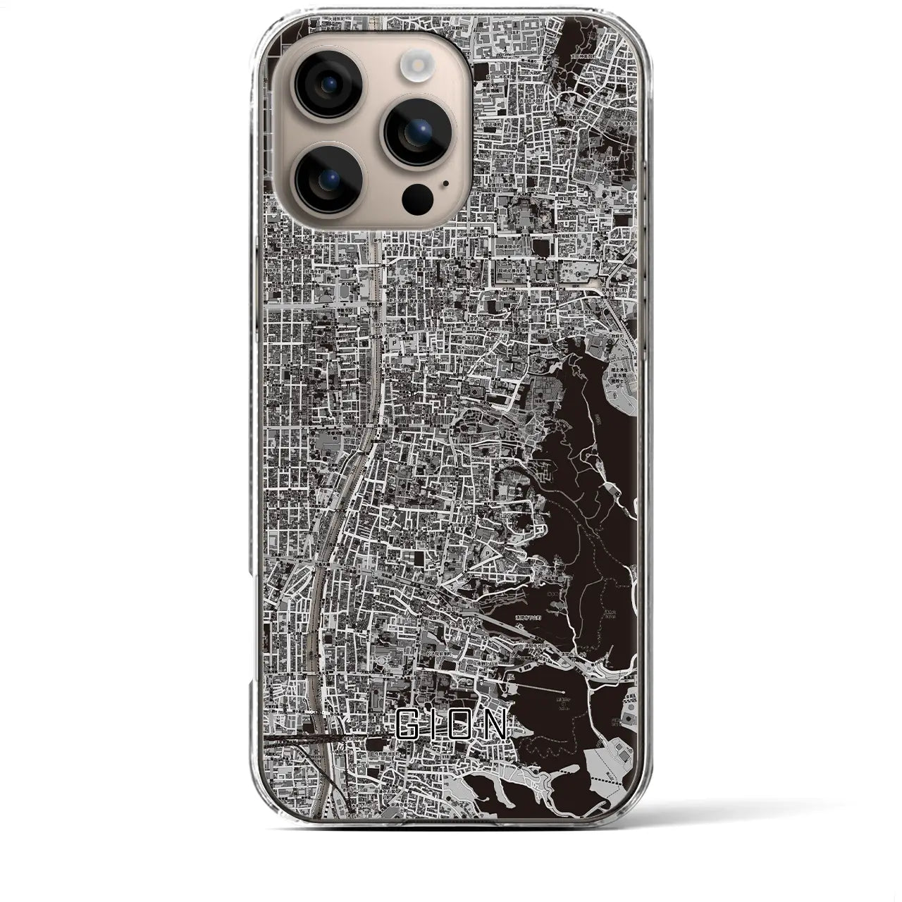 【祇園(京都府)】地図柄iPhoneケース(クリアタイプ)