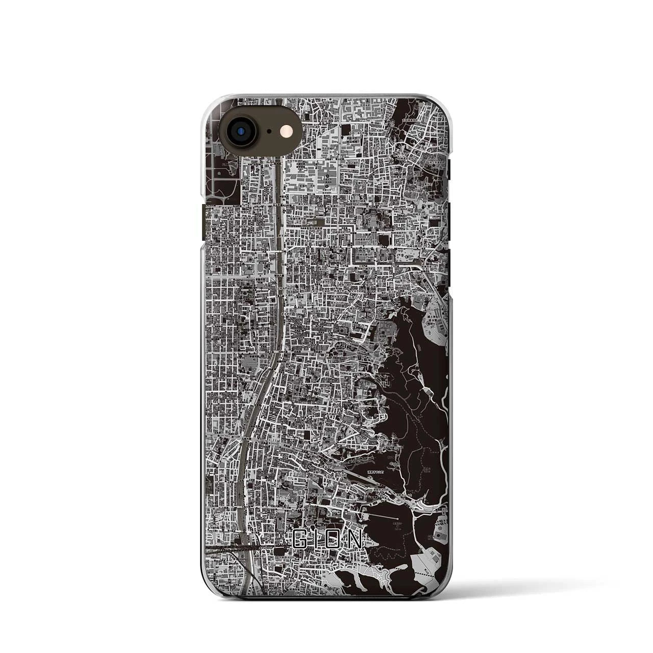 【祇園(京都府)】地図柄iPhoneケース(クリアタイプ)