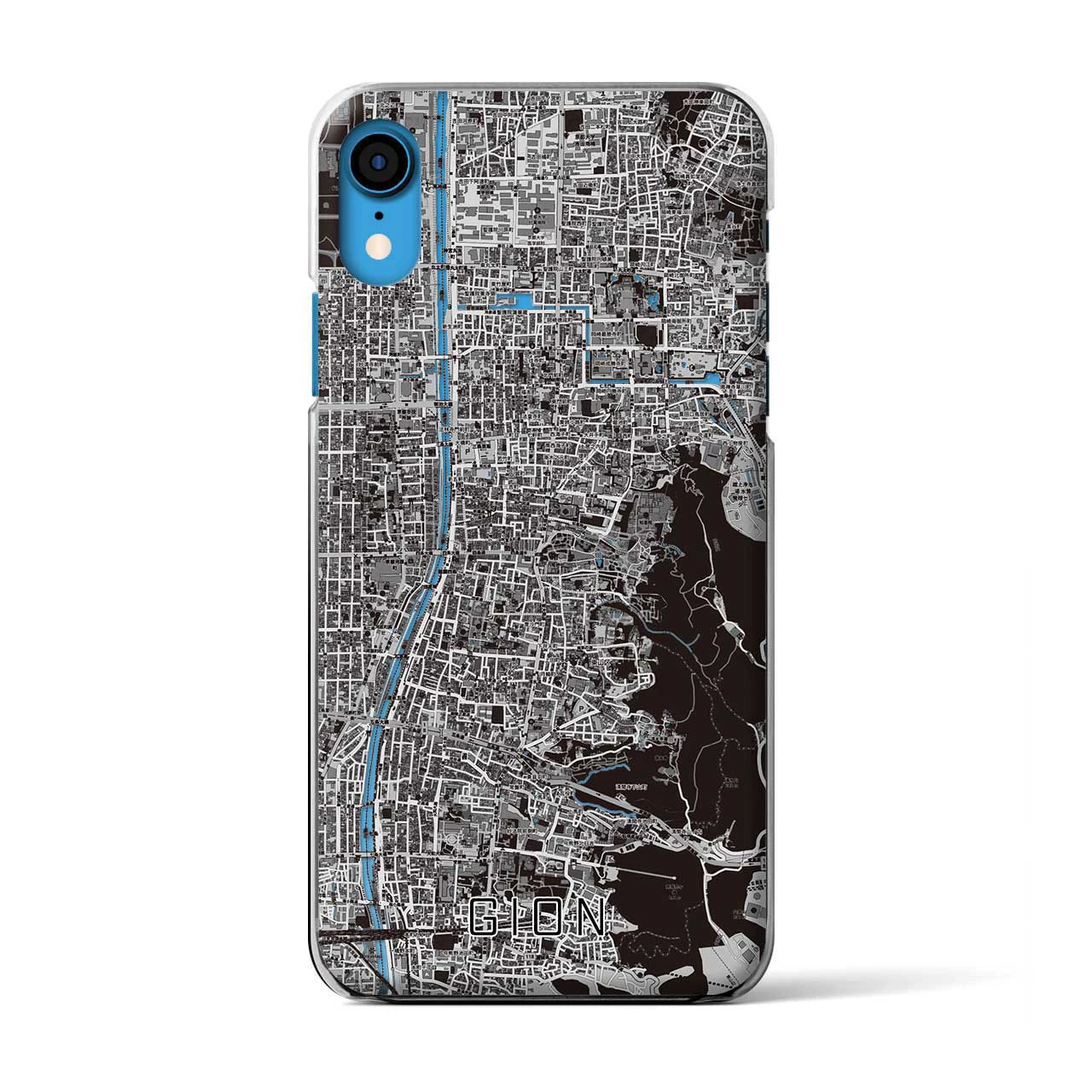 【祇園(京都府)】地図柄iPhoneケース(クリアタイプ)