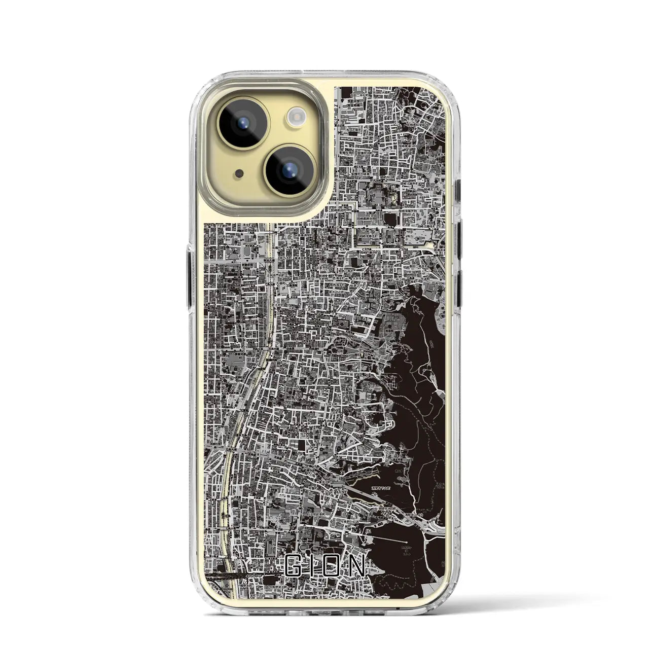 【祇園(京都府)】地図柄iPhoneケース(MagSafeタイプ)