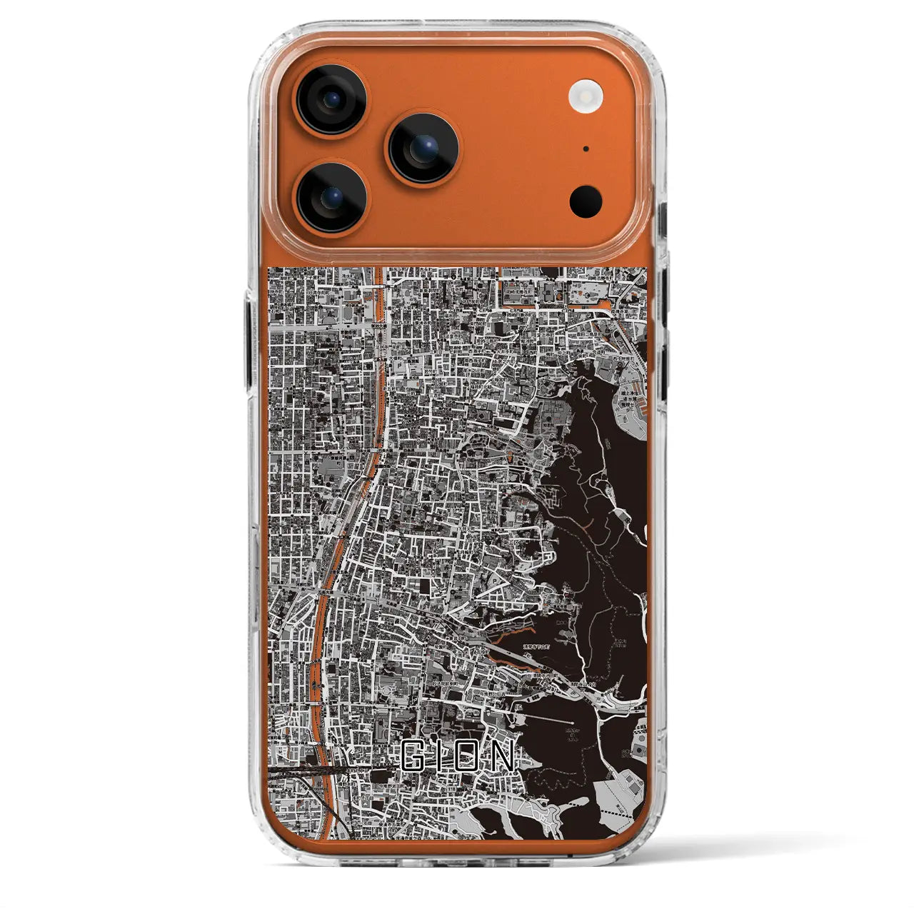 【祇園(京都府)】地図柄iPhoneケース(MagSafeタイプ)