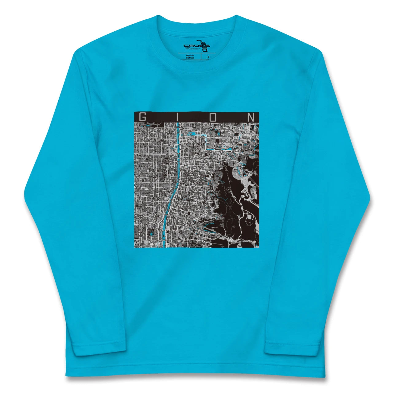 【祇園(京都府)】地図柄ロングスリーブTシャツ