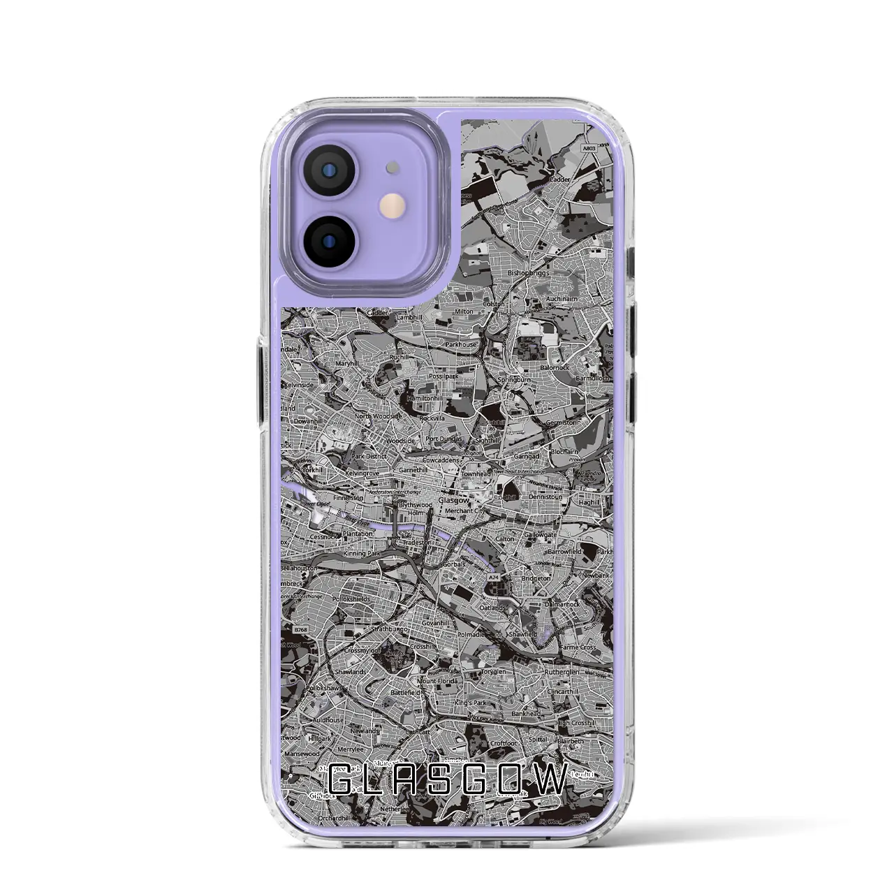 【グラスゴー(イギリス)】地図柄iPhoneケース(MagSafeタイプ)