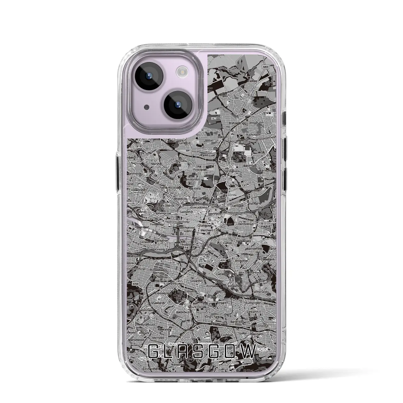 【グラスゴー(イギリス)】地図柄iPhoneケース(MagSafeタイプ)