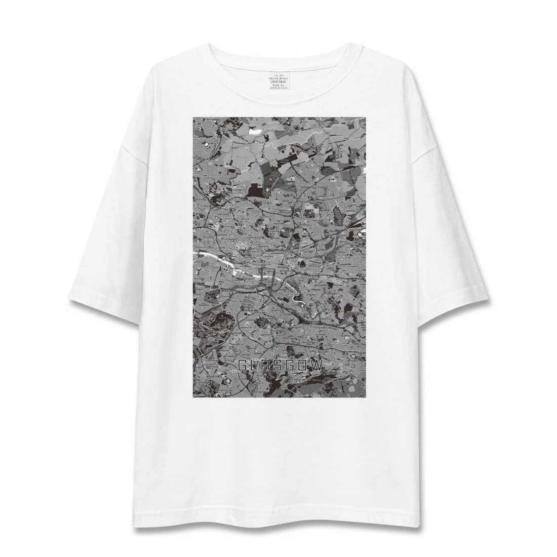 【グラスゴー(イギリス)】地図柄ビッグシルエットTシャツ