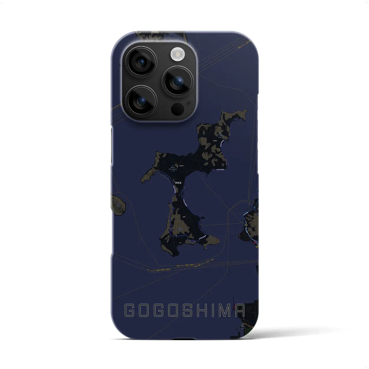 【興居島(愛媛県)】地図柄iPhoneケース(バックカバータイプ)