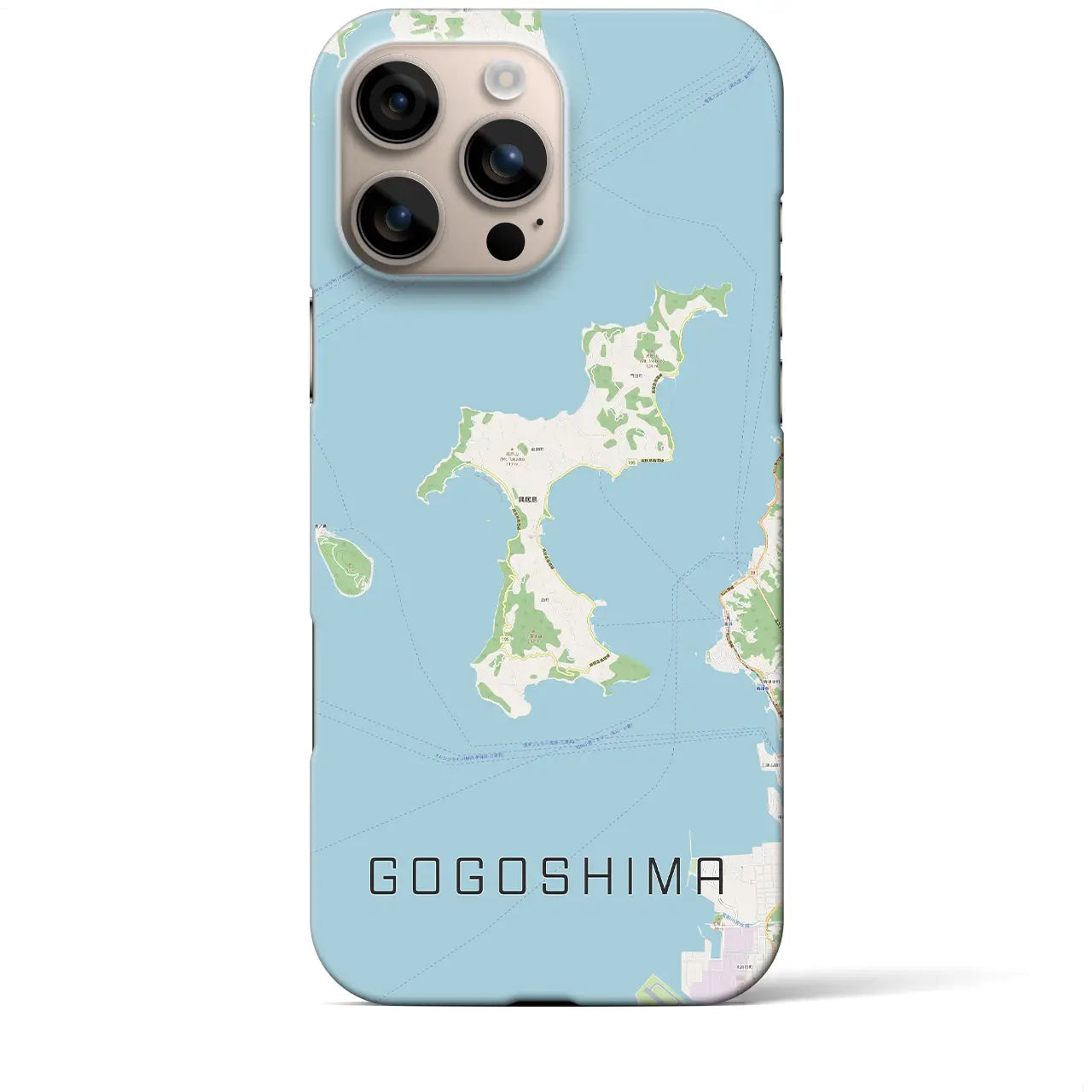 【興居島(愛媛県)】地図柄iPhoneケース(バックカバータイプ)