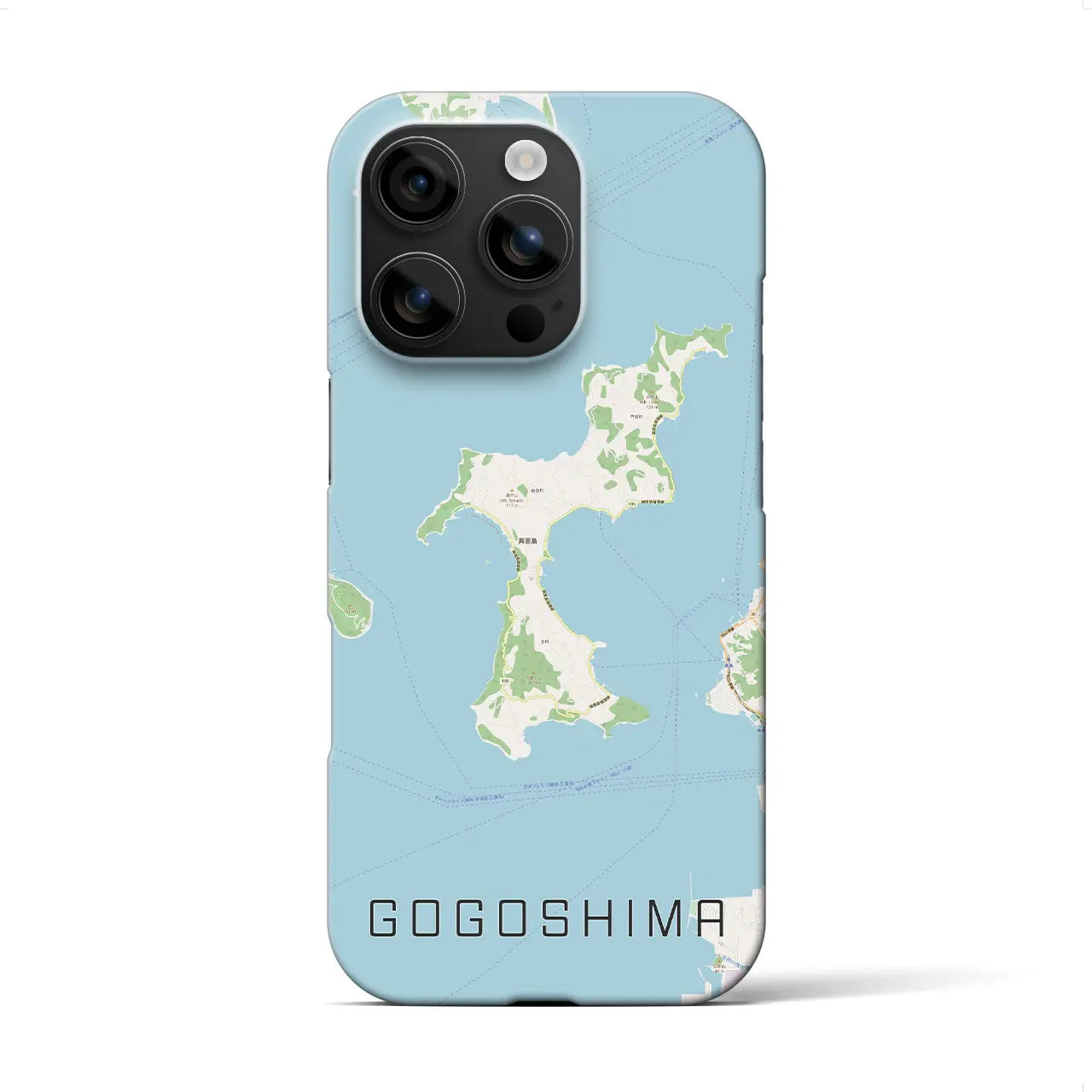 【興居島(愛媛県)】地図柄iPhoneケース(バックカバータイプ)